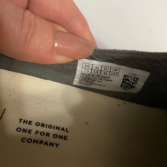 Toms Sunrise Gray Shade Suede Slip-On Slides Flats Mules Shoes Women's US 7.5 - Picture 8 of 10